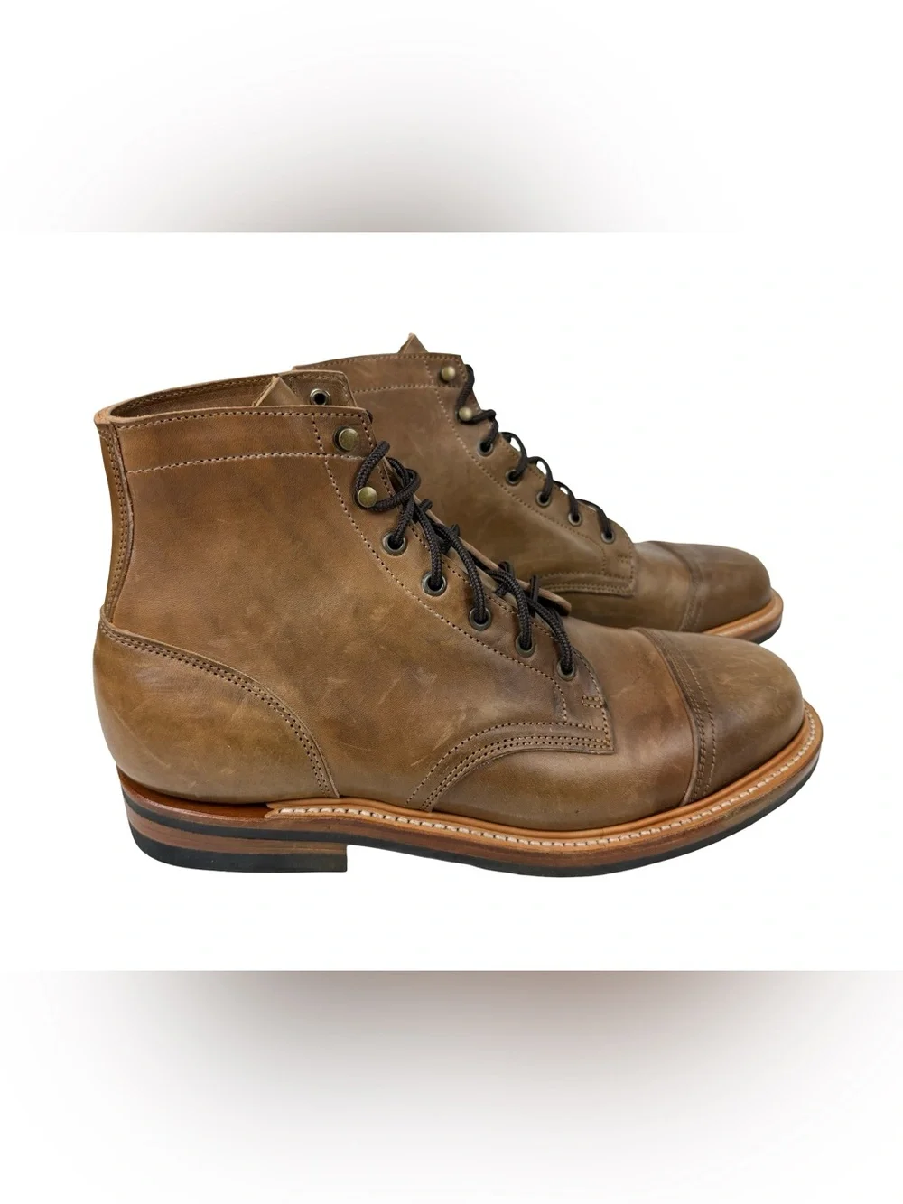 Truman Boot Co Leather Cap Toe Men’s 12 Boot Eugene Sole Excellent